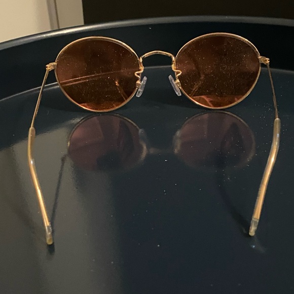 NWT H&M Aviator Sunglasses Tinted Mirrored Reflective Bronze Gold Mirror - Picture 3 of 6